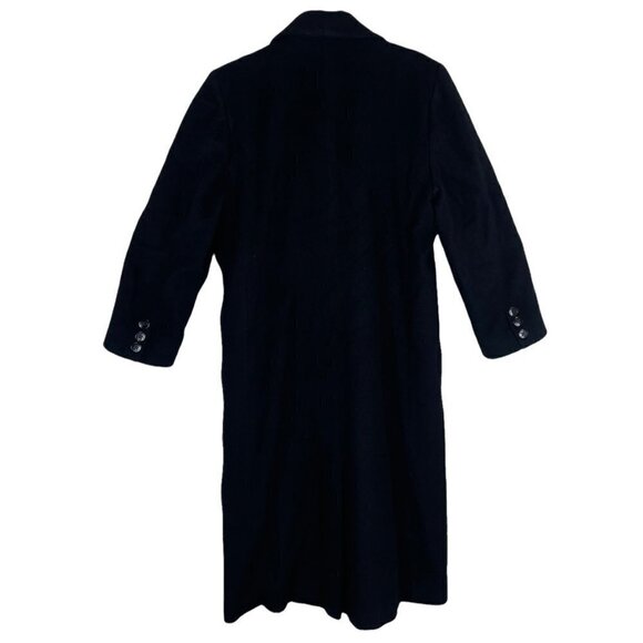 Fleurette 100% Cashmere Notch Collar Two Button Coat Black - Picture 9 of 9